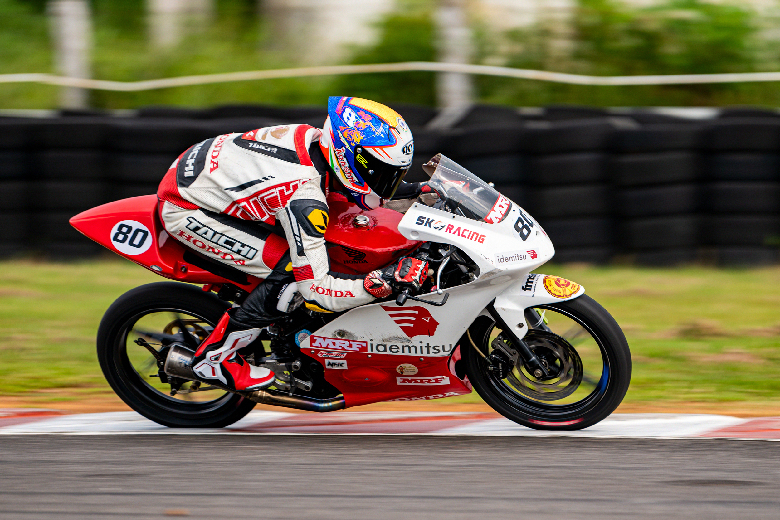 Rajiv Sethu grabs a podium finish for IDEMITSU Honda SK69 Racing team on day 2 of Indian National Motorcycle Racing Championship 2021 round 3 decoding=