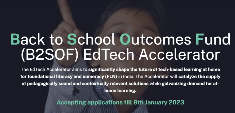 Newly launched EdTech Accelerator will help enhance access to at-home learning and improve foundational learning for children from low-income communities decoding=