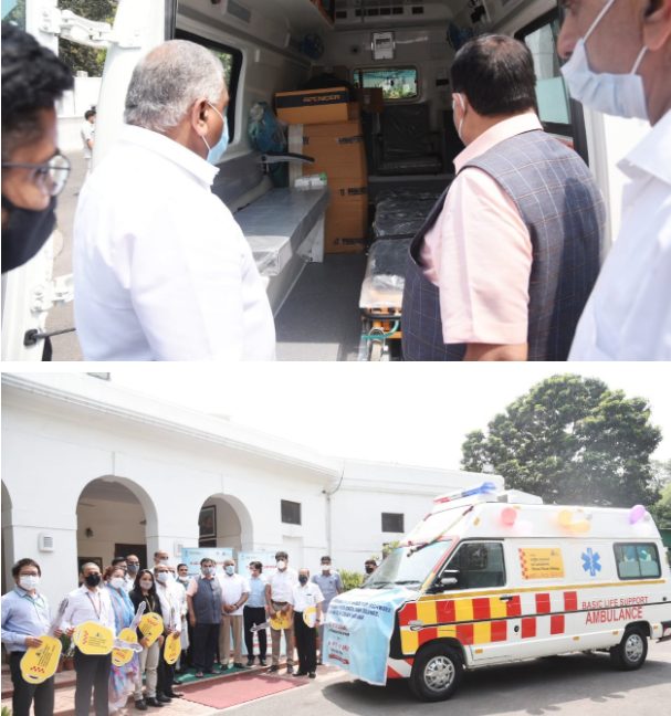 Flag-off of Basic Care Ambulances procured by NHIDCL by Minister for Road decoding=