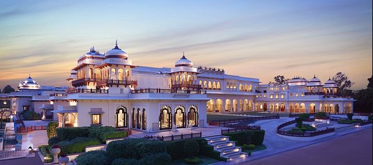 RAMBAGH PALACE VOTED NUMBER 1 IN BEST HOTELS IN INDIA decoding=
