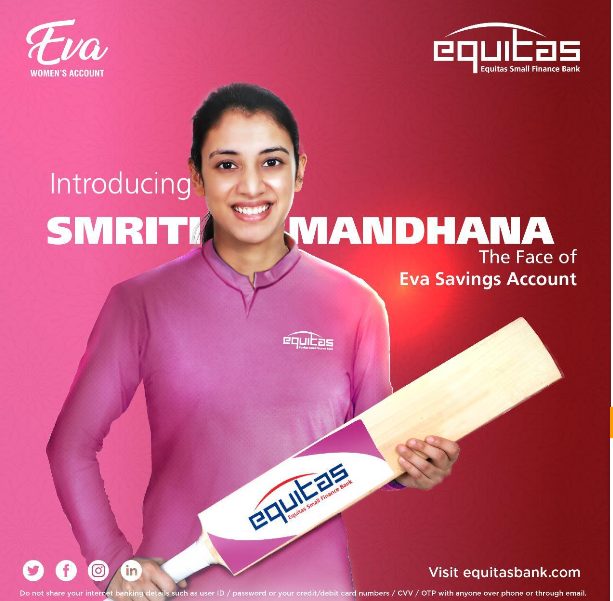 equitas-small-finance-bank-announces-indian-cricketer-smriti-mandhana-as-new-brand-ambassador