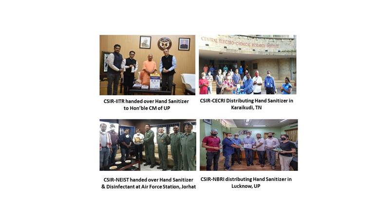 CSIR delivers immediate relief by providing hand sanitizers, soaps and disinfectants to mitigate COVID-19 decoding=