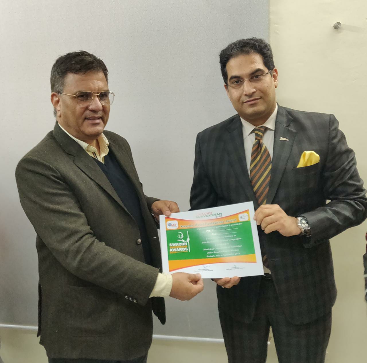 Radisson Blu Faridabad awarded The Swachh Survekshan 2020 Swachh Hotel/Restaurant Award decoding=