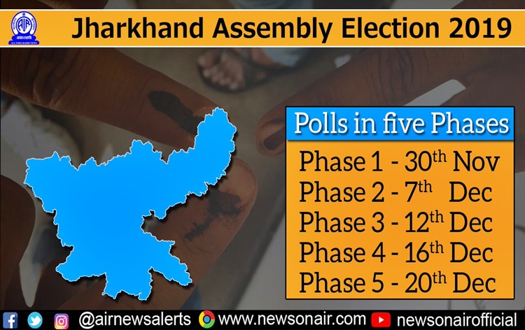 Five-phase Assembly polls in  Jharkhand decoding=