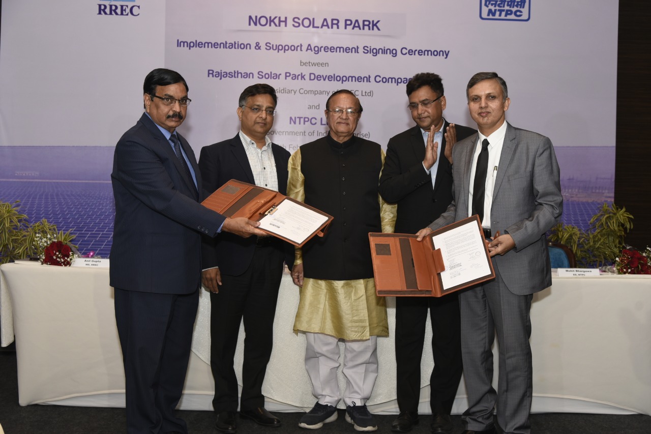 Govt Inks Implementation and Support Agreement with NTPC for Solar Park in Rajasthan decoding=