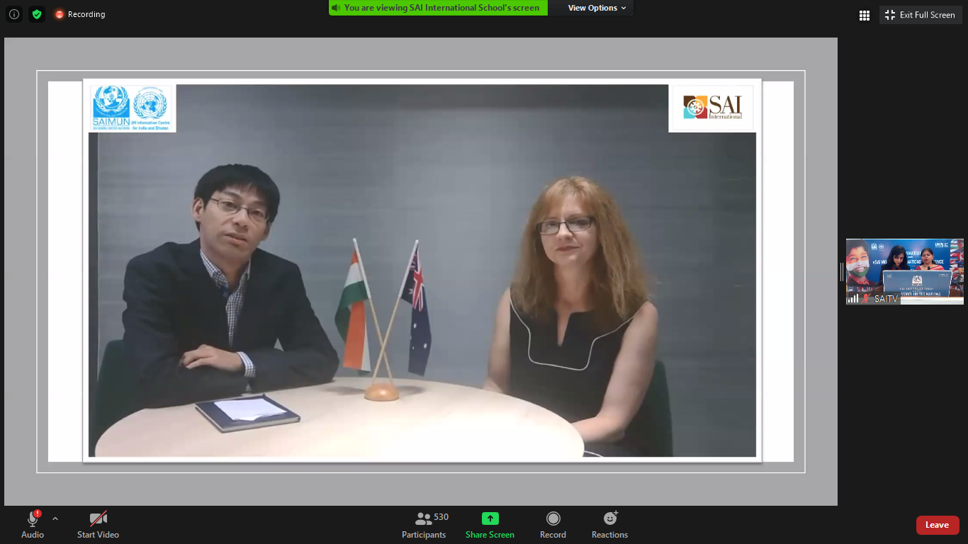 Annual Model United Nation (MUN) conference hosted by SAI International School decoding=
