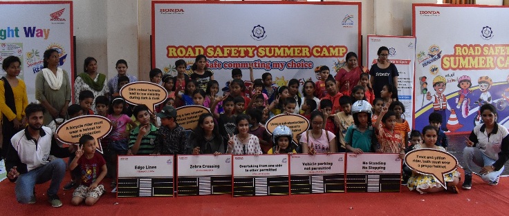 Honda 2Wheelers India&Department of Science & Technology kick-start Road Safety Summer Camp for students decoding=