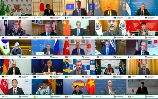 G-20 Meet-Participating in the G20 Foreign Ministers’ Extraordinary virtual Meeting, External Affairs Minister Dr. S. Jaishankar decoding=