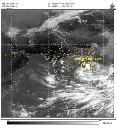 Low Pressure area over north Andaman Sea & adjoining east central Bay of Bengal decoding=