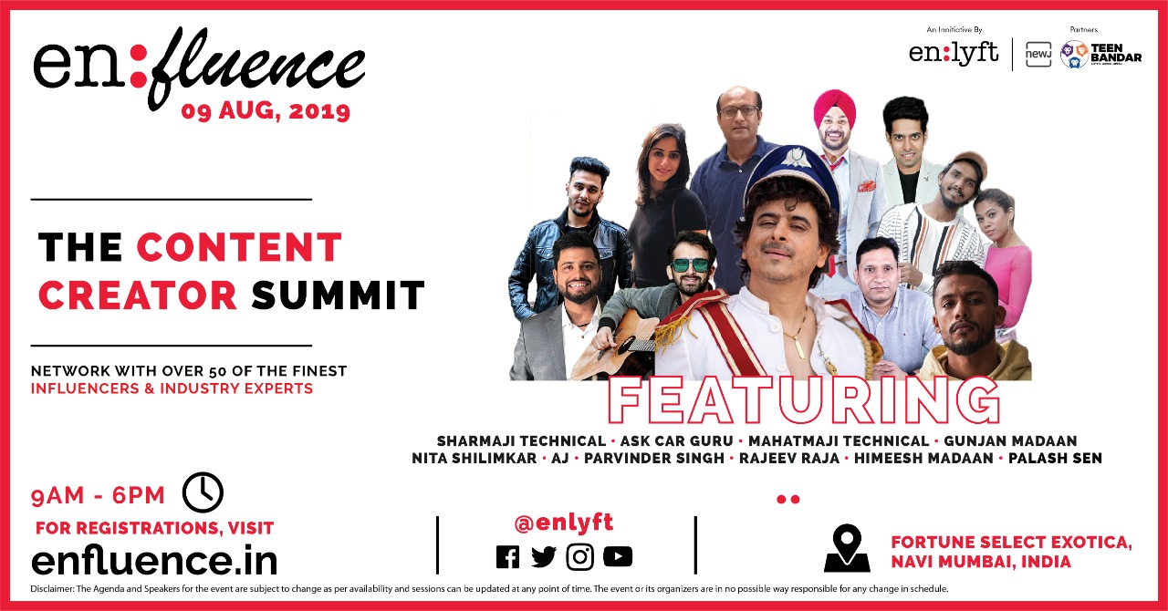 indias-top-influencers-and-brands-to-unite-at-enlyft-networks-enfluence-the-creator-summit
