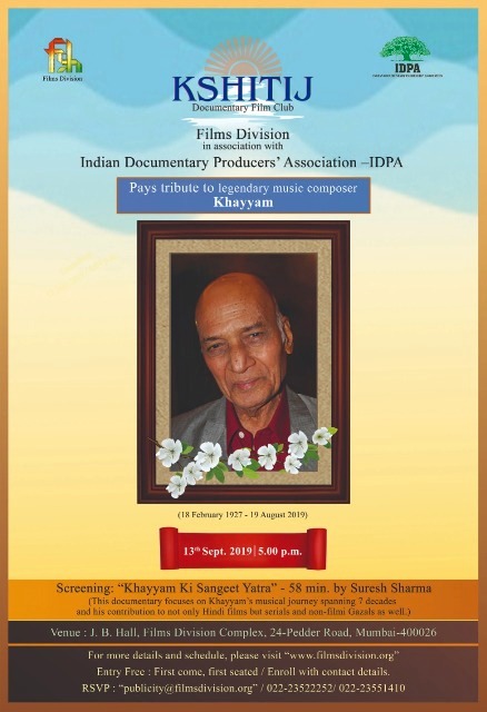 Tribute to Music Director Khayyam, by Films Division, in association with IDPA decoding=