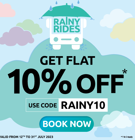 Embrace the Monsoon Season with NueGo: Get Exclusive offers on Rainy Rides using Code 'RAINY10' decoding=
