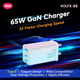 itel Redefining Charging Standards with the launch of VOLTX 65W Fast Charger decoding=
