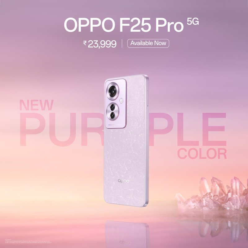 OPPO F25 Pro 5G Unveils their Coral Purple Variant decoding=