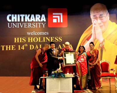 his-holiness-the-dalai-lama-awarded-honorary-doctorate-by-chitkara-university