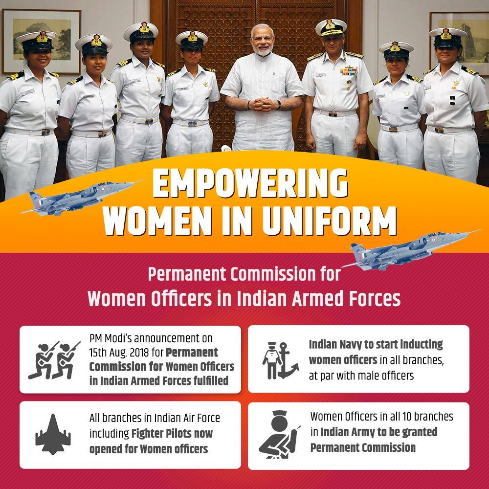 GRANT OF PERMANENT COMMISSION TO WOMEN OFFICERS IN INDIAN ARMY decoding=