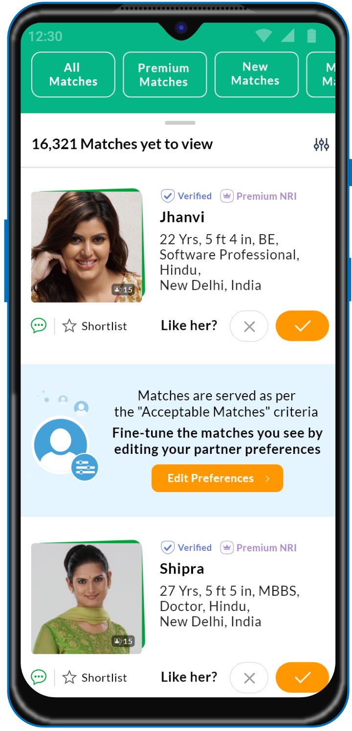 BHARATMATRIMONY LAUNCHES PATENT-PENDING FEATURE “ACCEPTABLE MATCHES” decoding=
