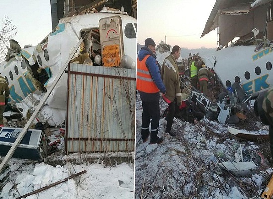 Kazakhstan plane crashed, 14 people died & 35 injured decoding=