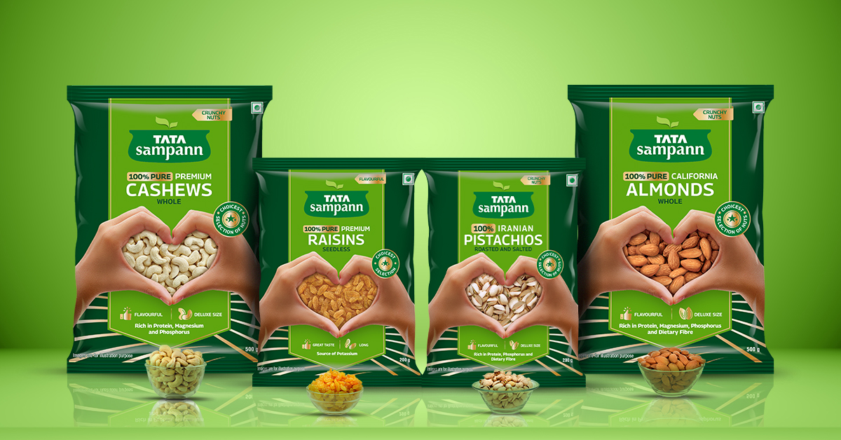 Experience the Goodness of Nutrients with Tata Sampann’s Dry Fruits decoding=