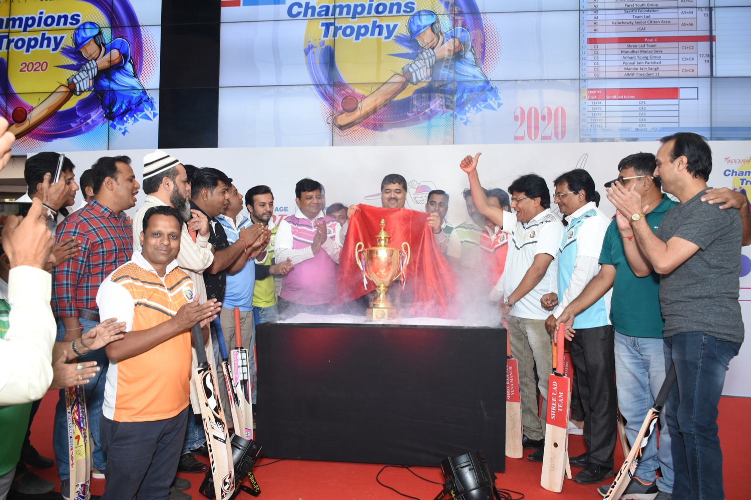 Wockhardt Hospital Unveils Cricket Championship Trophy Played Between 24 Associations decoding=