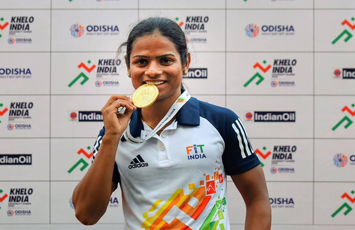 Khelo India University Games: Dutee Chand wins gold in 200 meters race decoding=