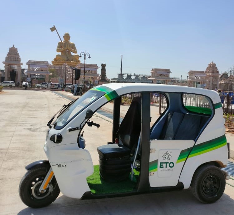 ETO Motors deploys three-wheeler EVs’ at the ‘Statue of Equality’ inaugurated by Prime Minister, Shri Narendra Modi in Hyderabad decoding=