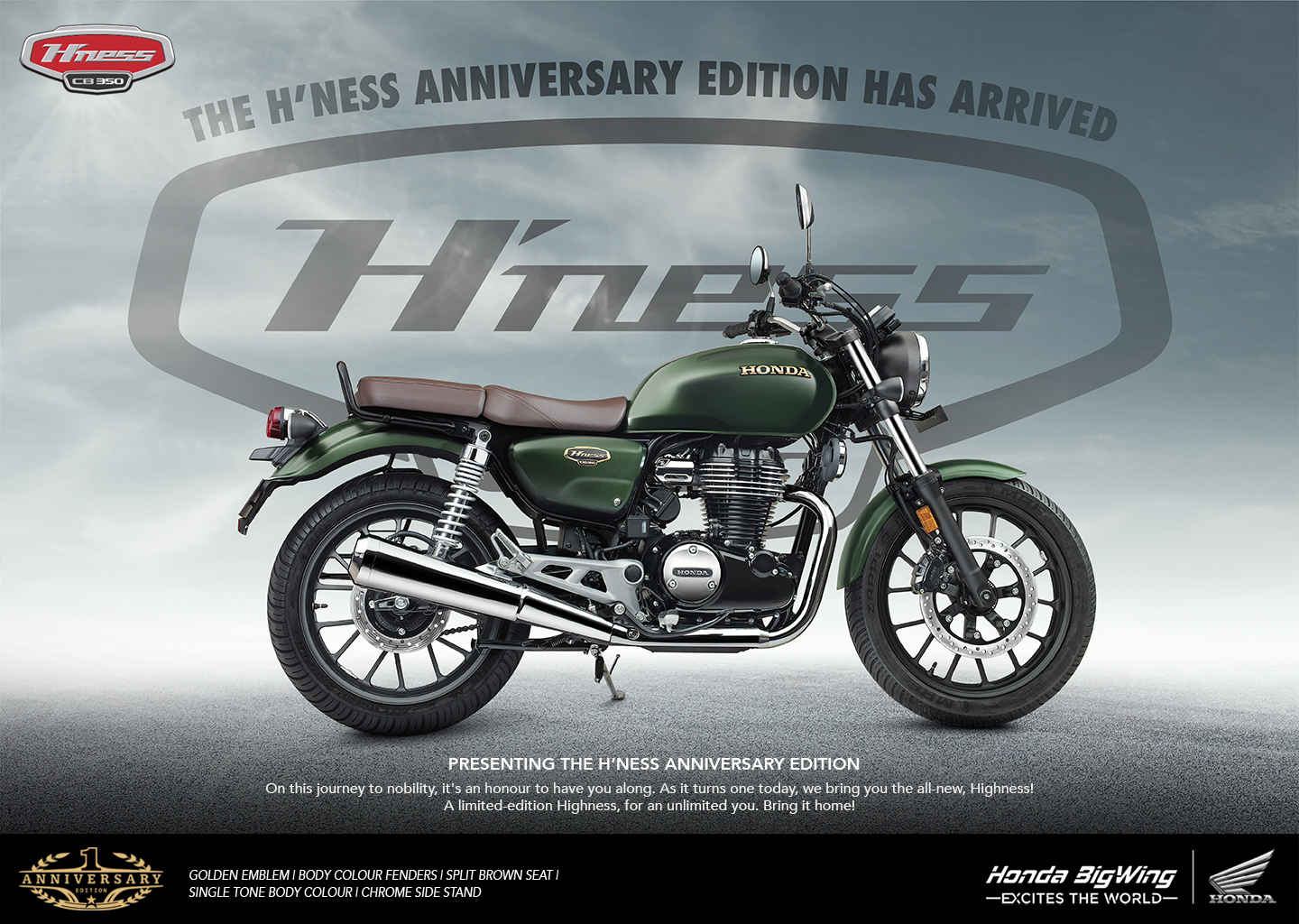 Honda launches H’ness Anniversary Edition, Sets the stage for new CB300R BSVI at India Bike Week 2021 decoding=