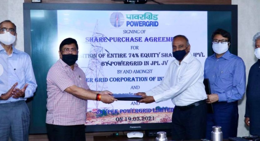 POWERGRID signed a Share Purchase Agreement with Jaiprakash Power Ventures Limited decoding=