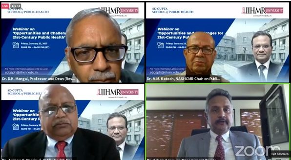 IIHMR University Organized a webinar on ‘Opportunities and Challenges for 21st Century Public Health’ decoding=