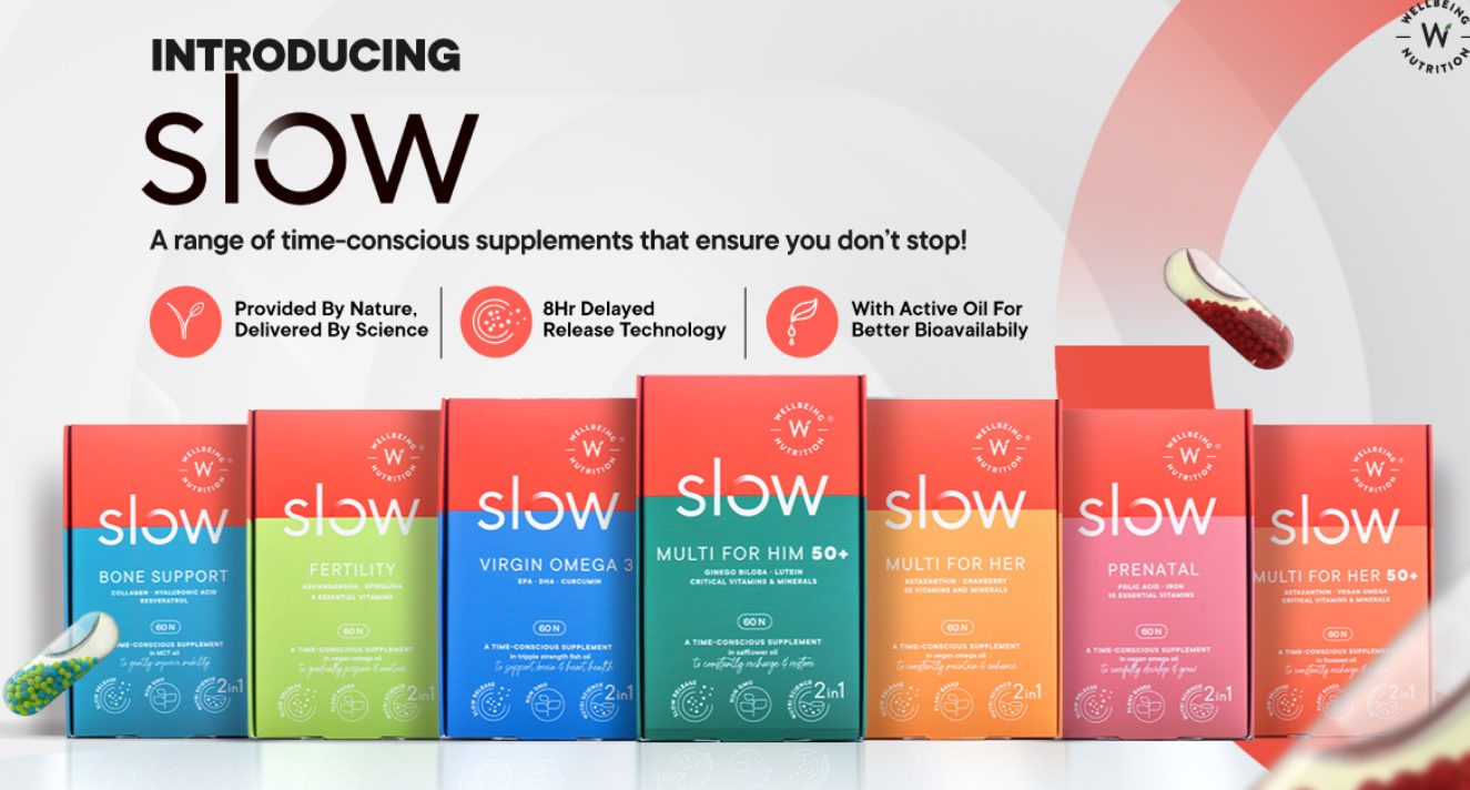 Wellbeing Nutrition launches SLOW – the first ever time-conscious range of nutraceuticals decoding=