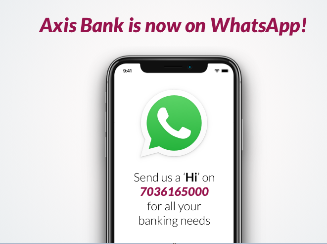 Axis Bank launches WhatsApp Banking decoding=