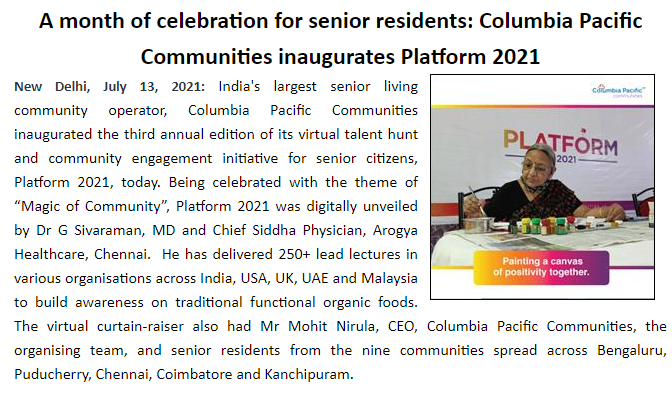 A month of celebration for senior residents: Columbia Pacific Communities inaugurates Platform 2021 decoding=