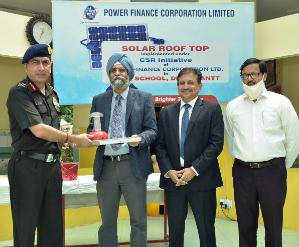 PFC’s CMD dedicates solar roof top system to ASHA School, Delhi Cantt run by Army Wives Welfare Association decoding=