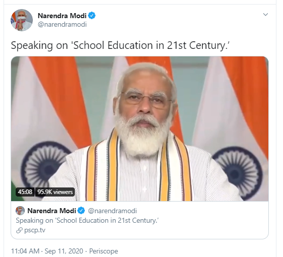 PM Modi addresses  School Education in 21st Century through video conferencing decoding=