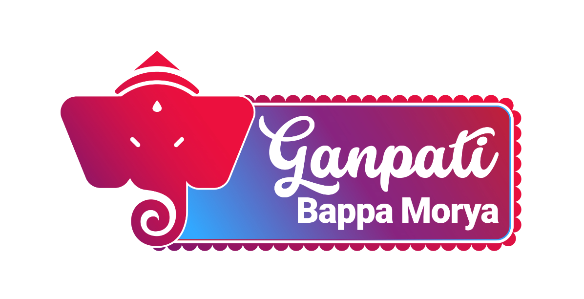 Premium Vector | Ganesh chaturthi festival greeting with ganpati bappa morya  hindi calligraphy and ganesha symbol