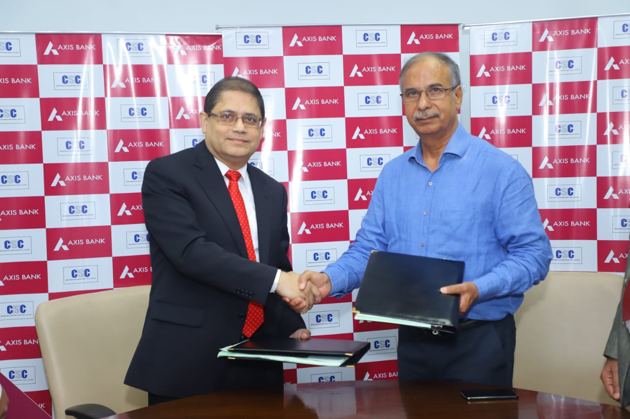 Axis Bank inks MoU with CSC to grow digital banking in rural India decoding=
