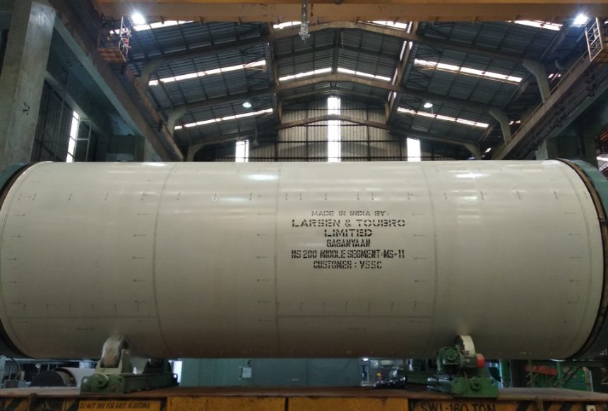 lt-delivers-indias-first-launch-hardware-for-gaganyaan-mission-despite-covid-19-restrictions