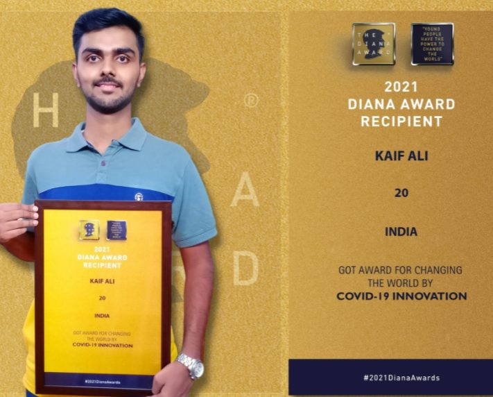 JMI student gets prestigious ‘The Diana Award 2021’ for Covid-19 Innovation decoding=