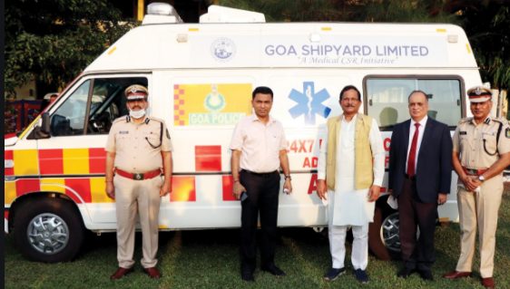 Advanced Life Support Ambulance handed over to Goa Police decoding=