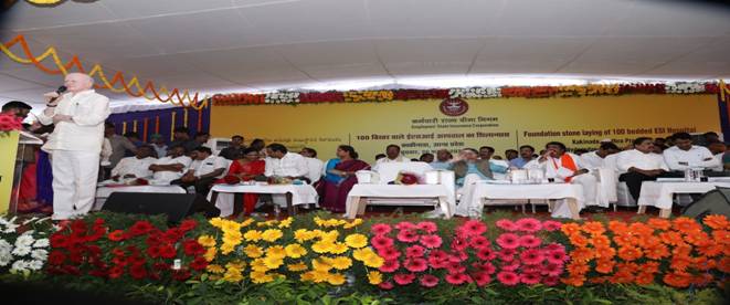 Shri Gangwar lays Foundation Stone of 100 Bedded ESI Hospital at Kakinada, Andhra Pradesh decoding=