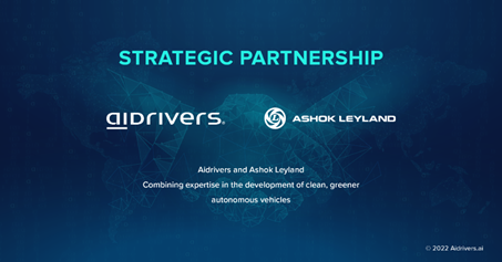 Aidrivers and Ashok Leyland: combining expertise in the development of clean, greener autonomous vehicles decoding=