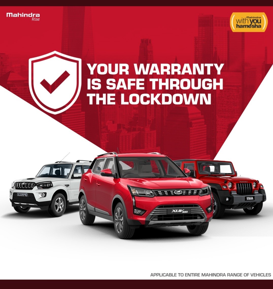 mahindra-extends-warranty-and-free-service-period-on-its-entire-range-of-vehicles-by-3-months