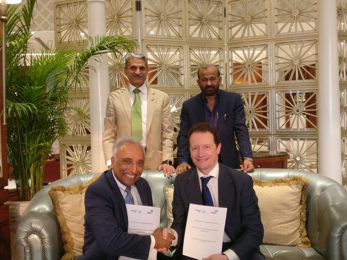 COAI and ETSI sign MoU to foster a closer co-operation on  Telecom Standardization decoding=
