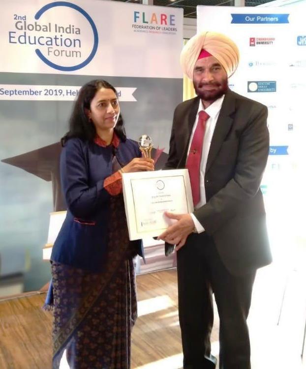 Bhartiya Skill Development University’s Dr.Rajendra Kumar Joshi, Dr. (Brig.) Surjit Singh Pabla awarded for exceptional work in field of education at EAIE decoding=