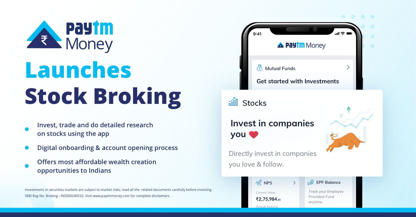 Paytm Money launches Stock Broking decoding=