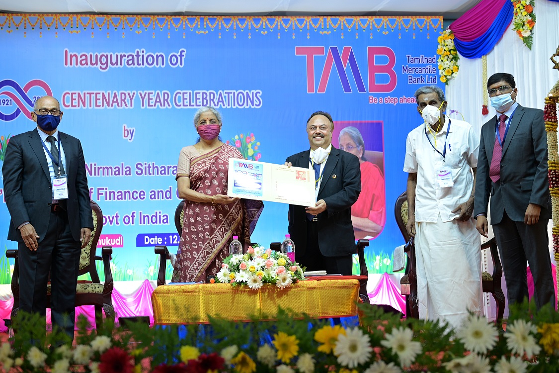 Honourable UnionFinance Minister Nirmala Sitharaman Inaugurates Tamilnad Mercantile Bank (TMB)’s CentenaryCelebrations in Thootukudi decoding=