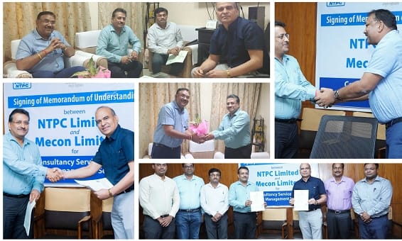 NTPC signs MoU with MECON for Consultancy and Project Management Services for its Coal Mines decoding=