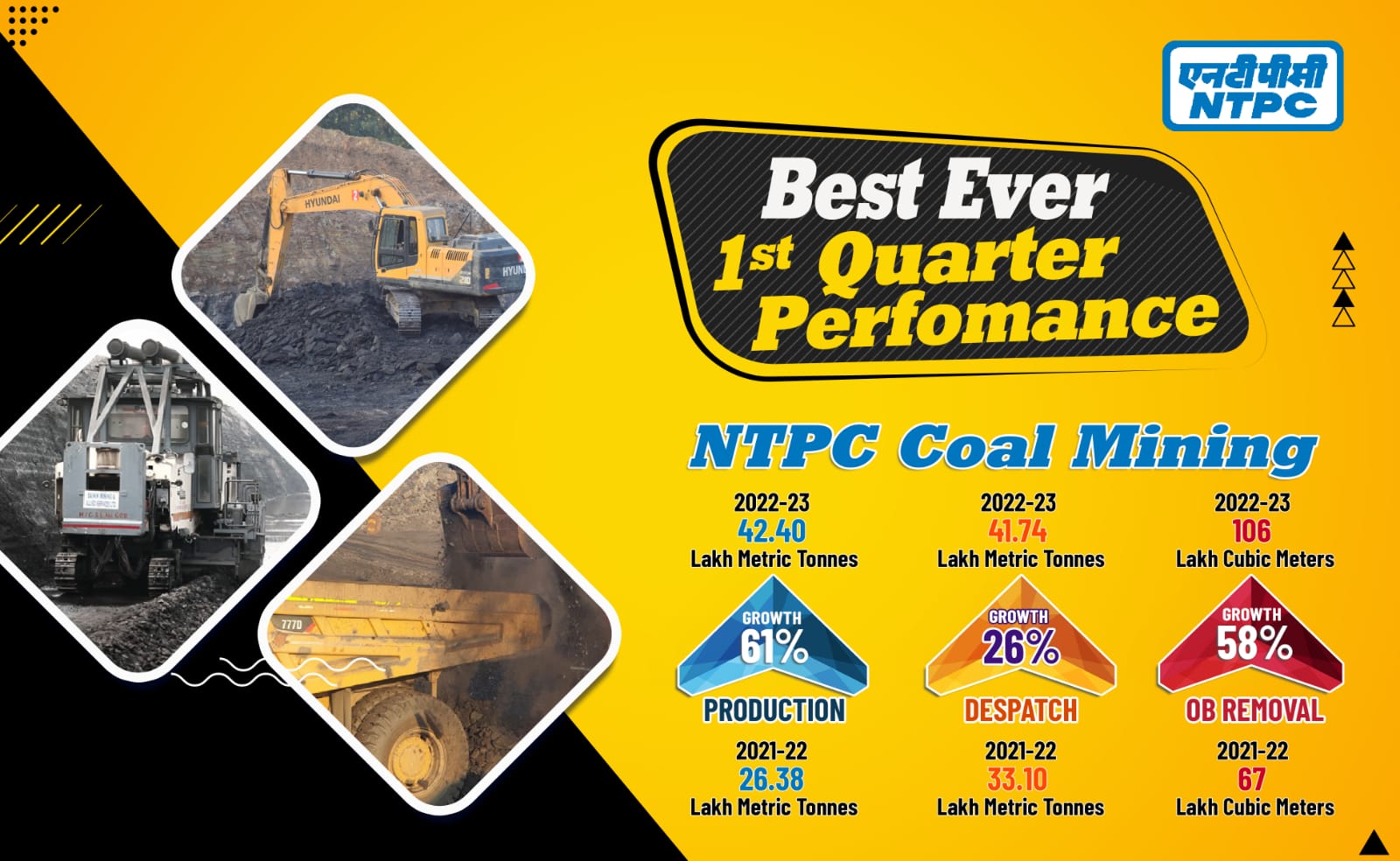 ntpc-coal-mining-achieves-42-40-lac-metric-tonnes-of-coal-production-in-first-quarter-fy23