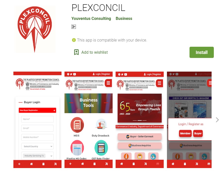 The Plastics Export Promotion Council unveils PLEXCONCIL mobile app with Buyer-Seller Connect for exporters decoding=