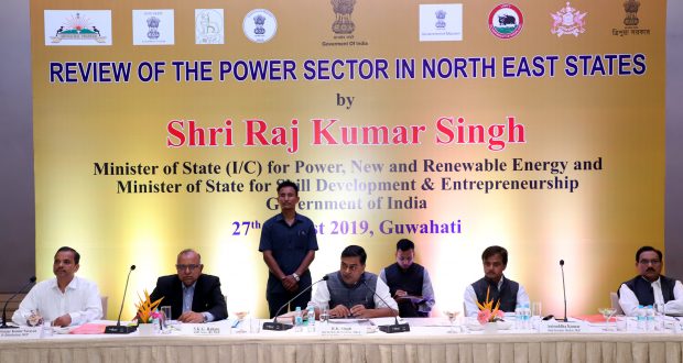 Power Minister Shri RK Singh holds a meeting with the North-Eastern States decoding=